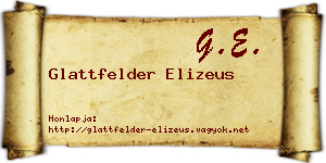 Glattfelder Elizeus névjegykártya